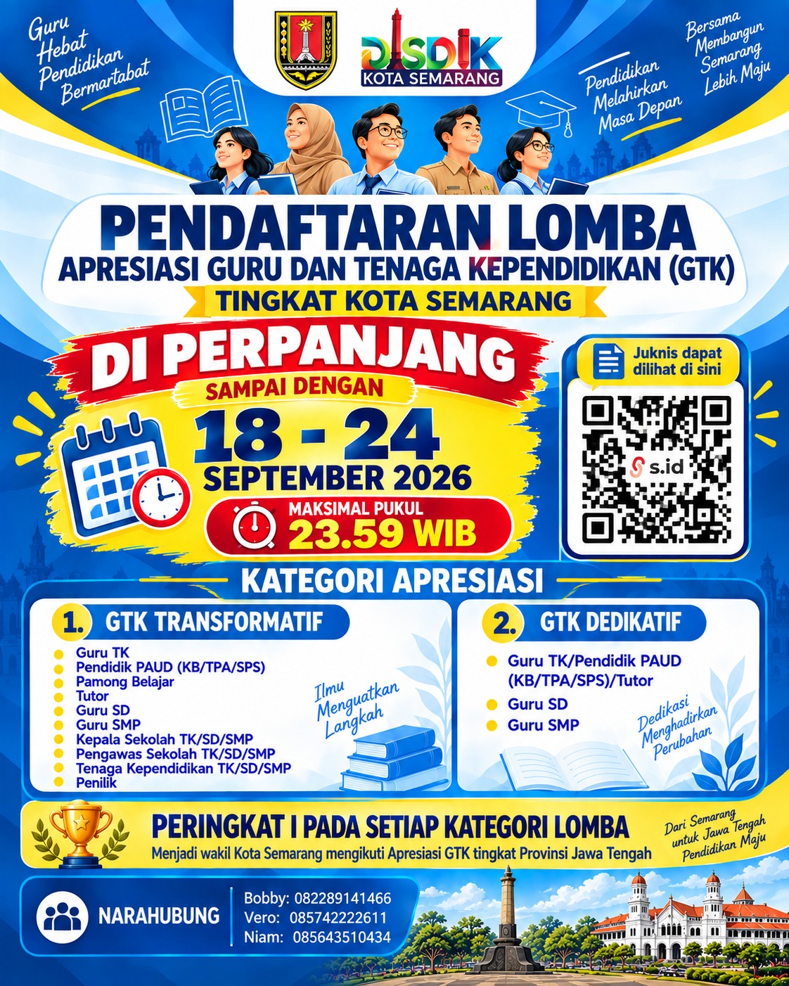 PENGUMUMAN PERPANJANGAN PENDAFTARAN LOMBA APRESIASI GURU DAN TENAGA KEPENDIDIKAN (GTK)